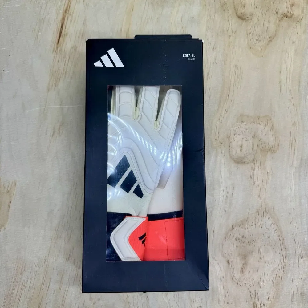 NEW adidas Copa GL League Goalkeeper Gloves Ivory Solar Red Black IQ4011 Size 8